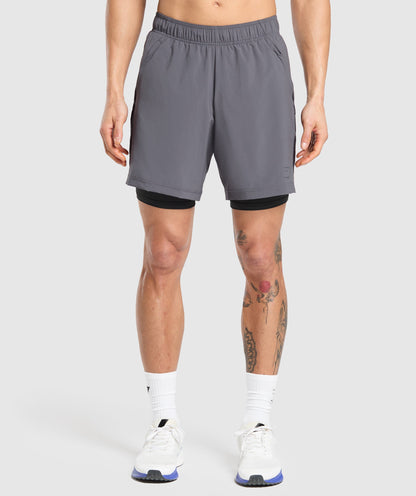 Gymshark Sport 7" 2 In 1 Shorts Dark Grey