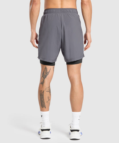 Gymshark Sport 7" 2 In 1 Shorts Dark Grey