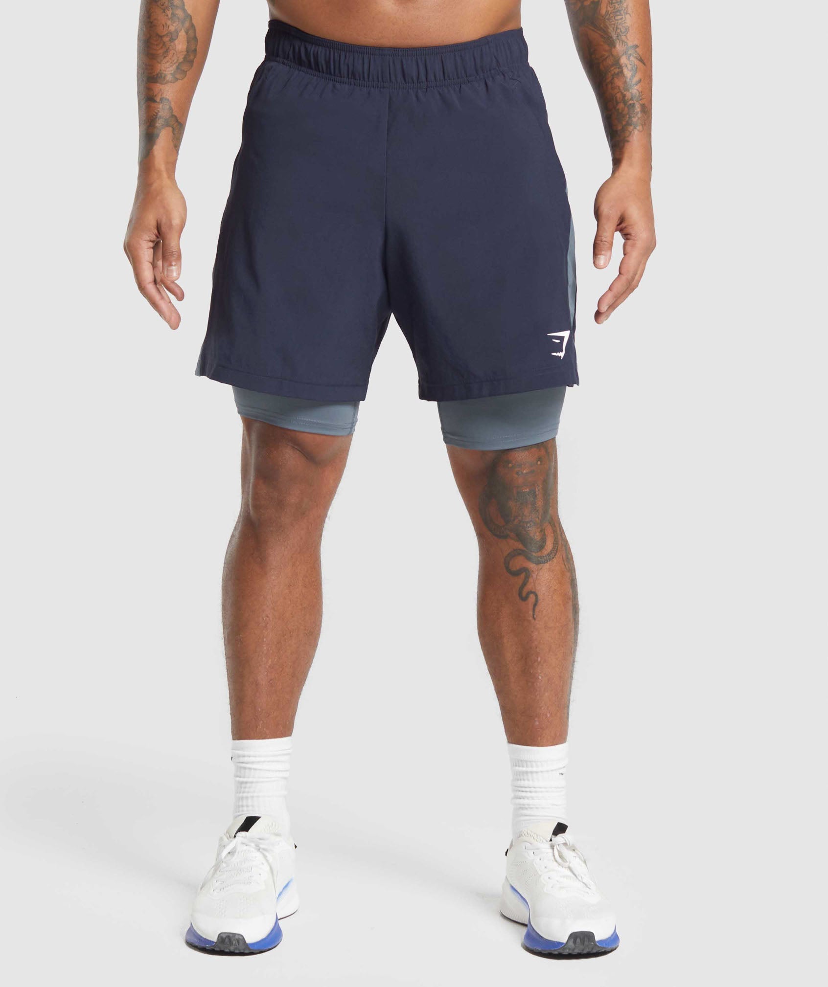 Gymshark Sport 7" 2 In 1 Shorts Heavy Blue