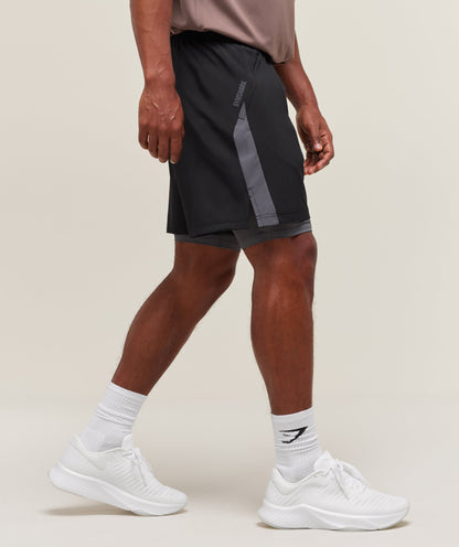 Gymshark Sport 7" 2 In 1 Shorts Black
