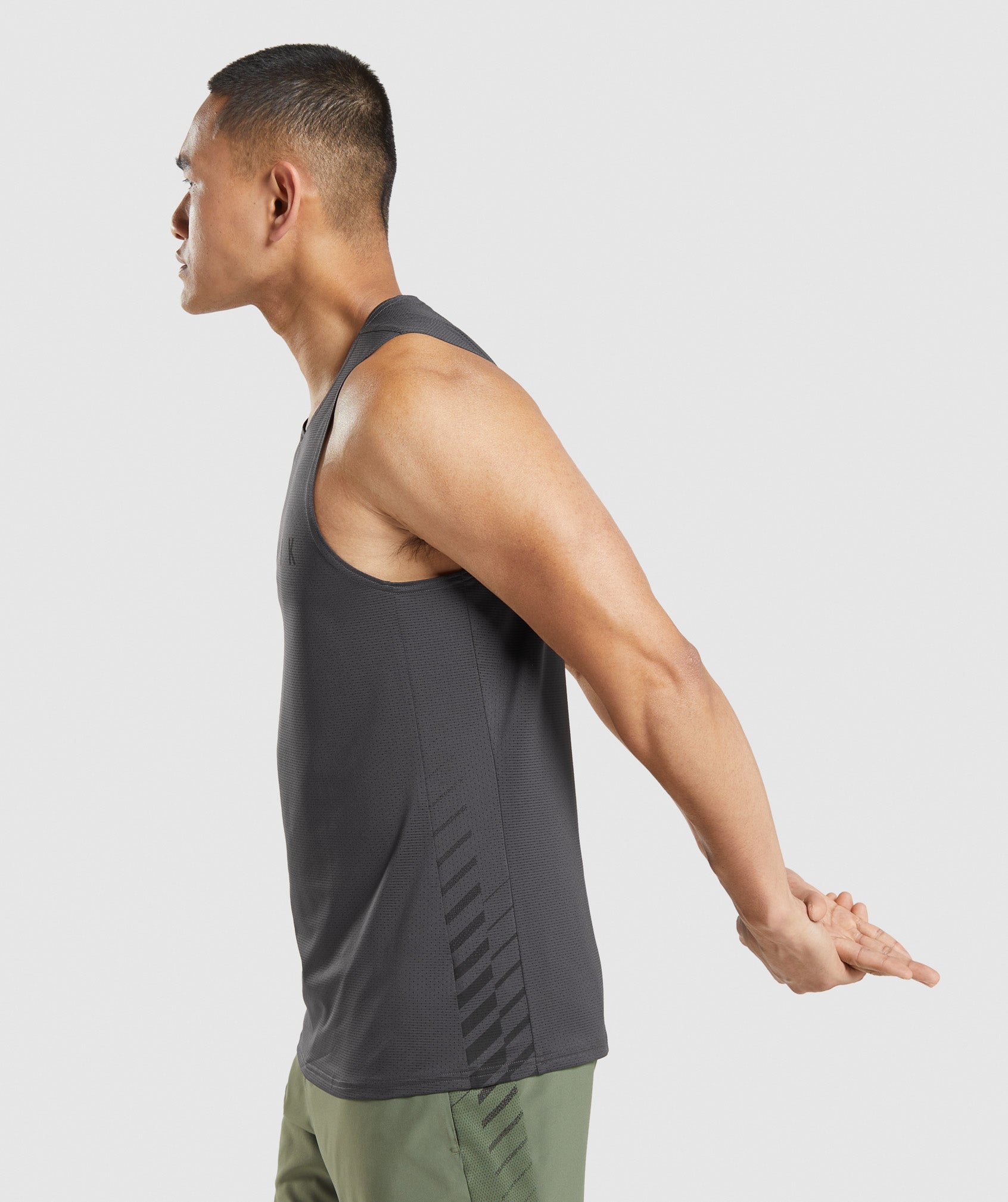 Gymshark Sport Stripe Tank Onyx Grey