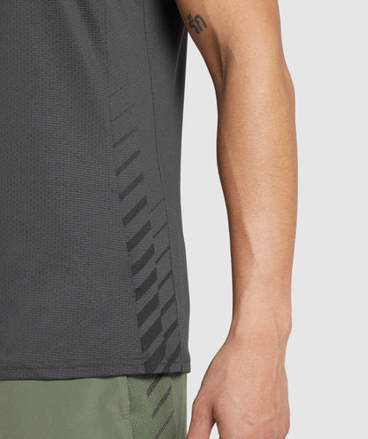Gymshark Sport Stripe Tank Onyx Grey