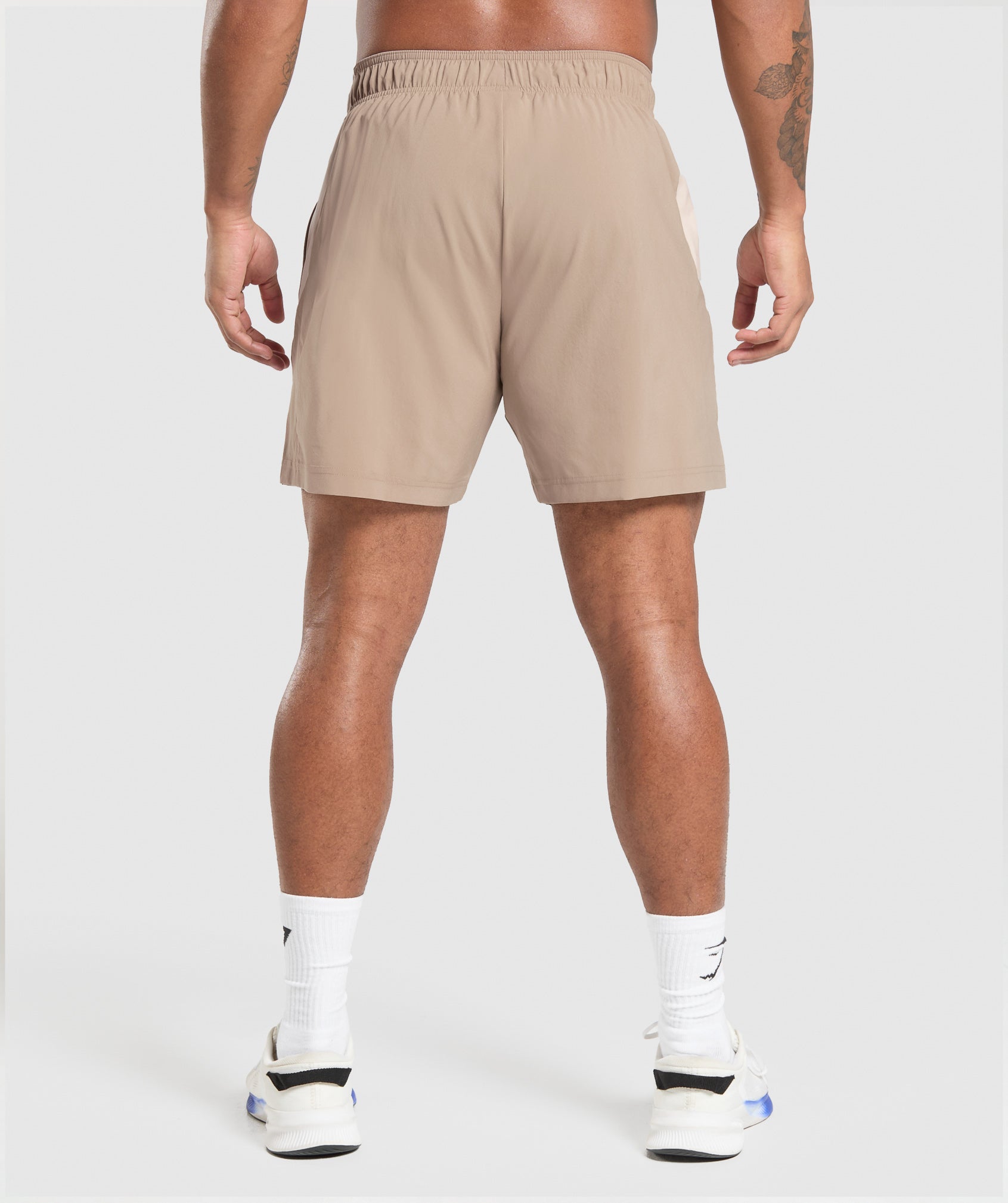Gymshark Sport Panel 7" Shorts Cement Brown