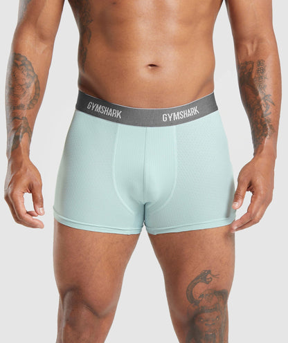 Gymshark Sports Tech Boxer 3Pk Cool Blue