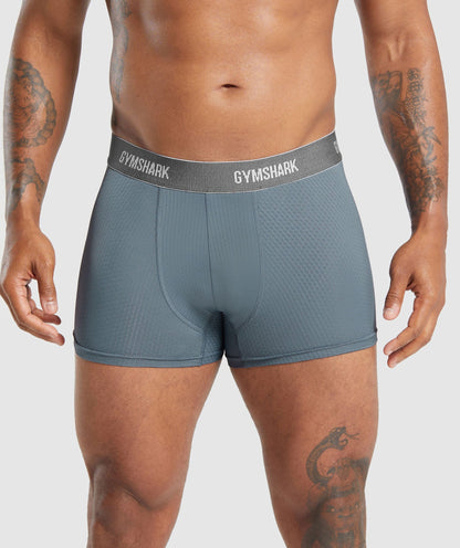 Gymshark Sports Tech Boxer 3Pk Cool Blue