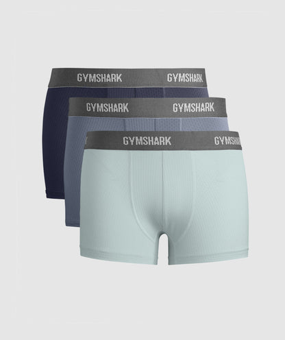 Gymshark Sports Tech Boxer 3Pk Cool Blue