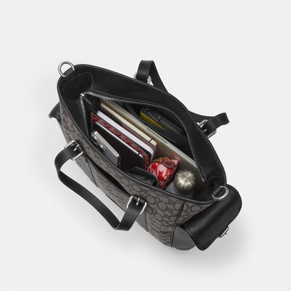 Coach Sprint Tote Black Copper Finish Black Black