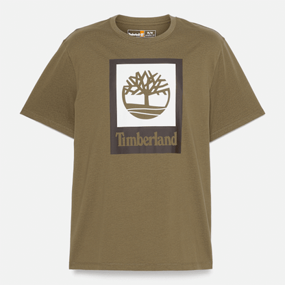 Timberland Square Stack Logo Short-Sleeve T-Shirt Leaf Green