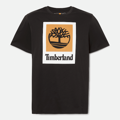 Timberland Square Stack Logo Short-Sleeve T-Shirt Black