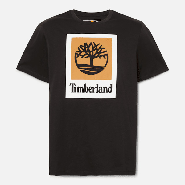 Timberland Square Stack Logo Short-Sleeve T-Shirt Black