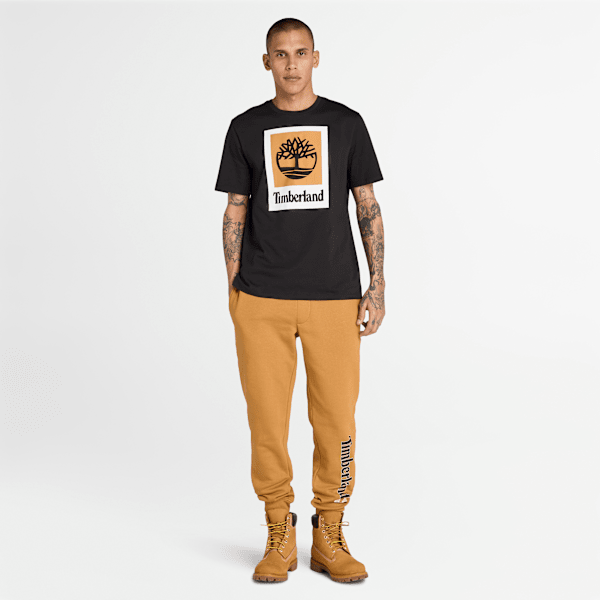 Timberland Square Stack Logo Short-Sleeve T-Shirt Black
