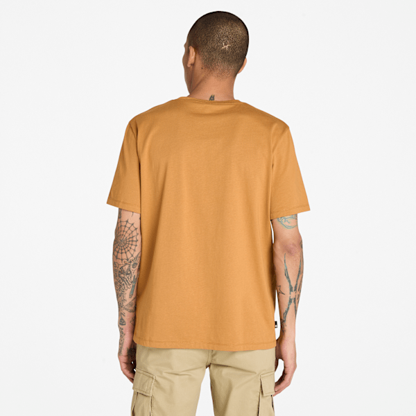 Timberland Square Stack Logo Short-Sleeve T-Shirt Wheat