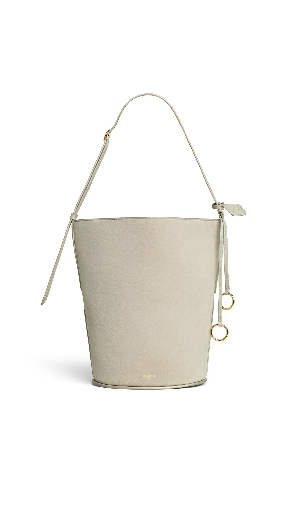 Alaïa Hip Small Bucket Bi-Material Bag In Leather