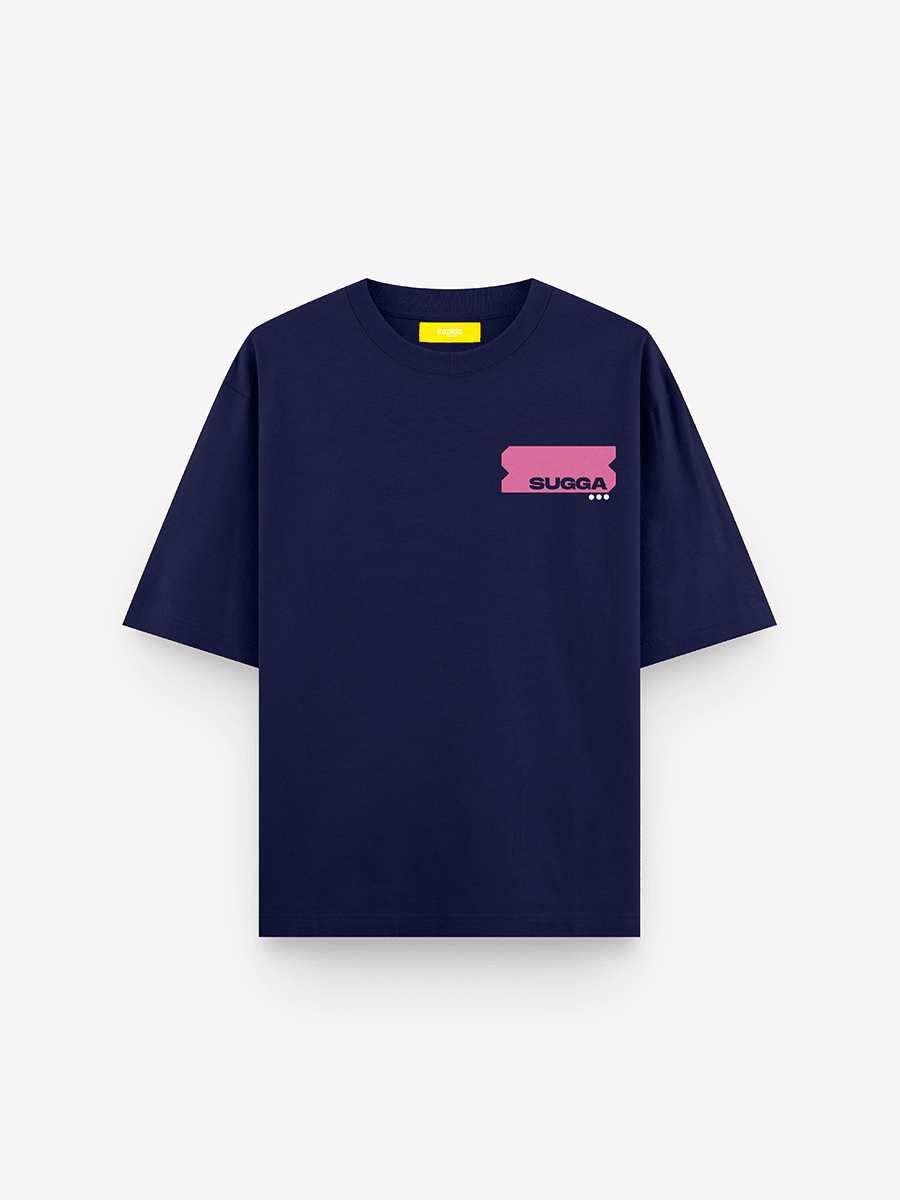 Sugga Stamp Tshirt - Navy Blue Regular Fit