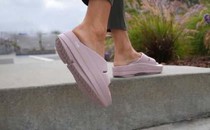 Oofos Women's Platform Slide Stardust
