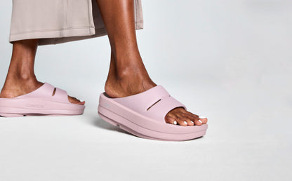 Oofos Women's Platform Slide Stardust