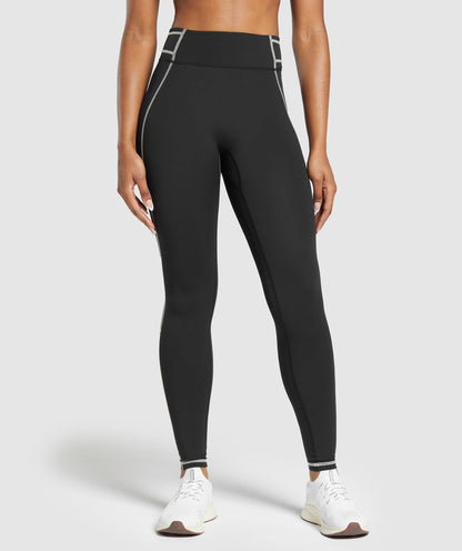 Women's Gymshark Stitch Feature Leggings Black