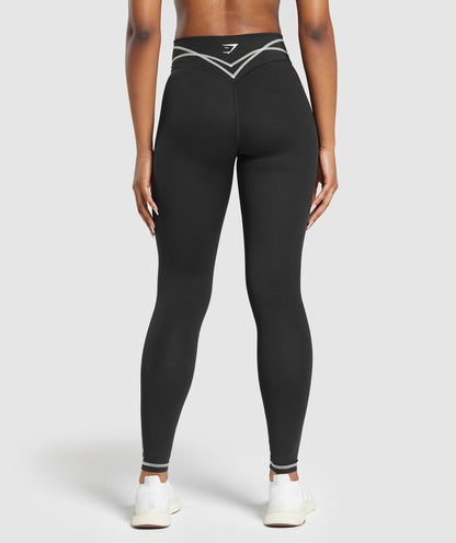 Women's Gymshark Stitch Feature Leggings Black