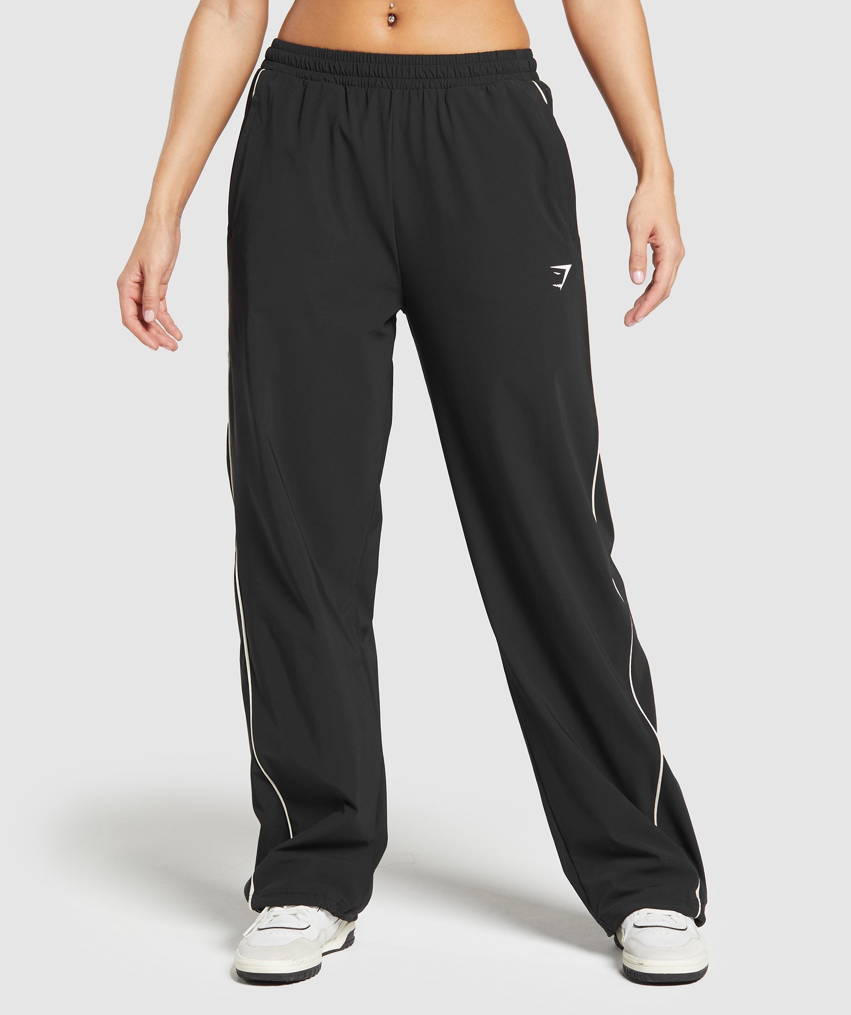 Women's Gymshark Stitch Feature Woven Pants Black