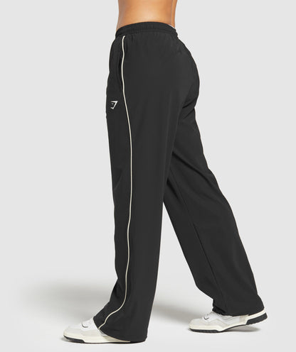 Women's Gymshark Stitch Feature Woven Pants Black
