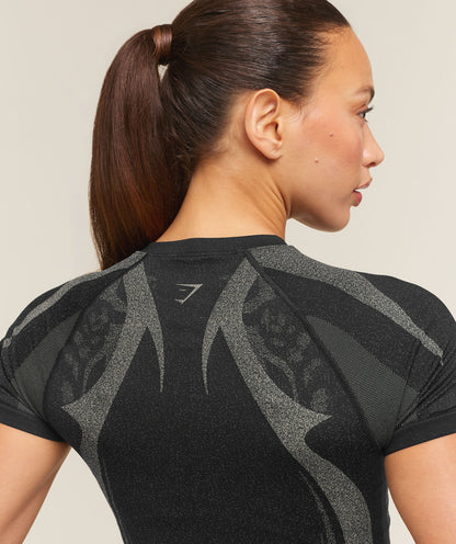 Women's Gymshark Storm Seamless Short Sleeve Top Black