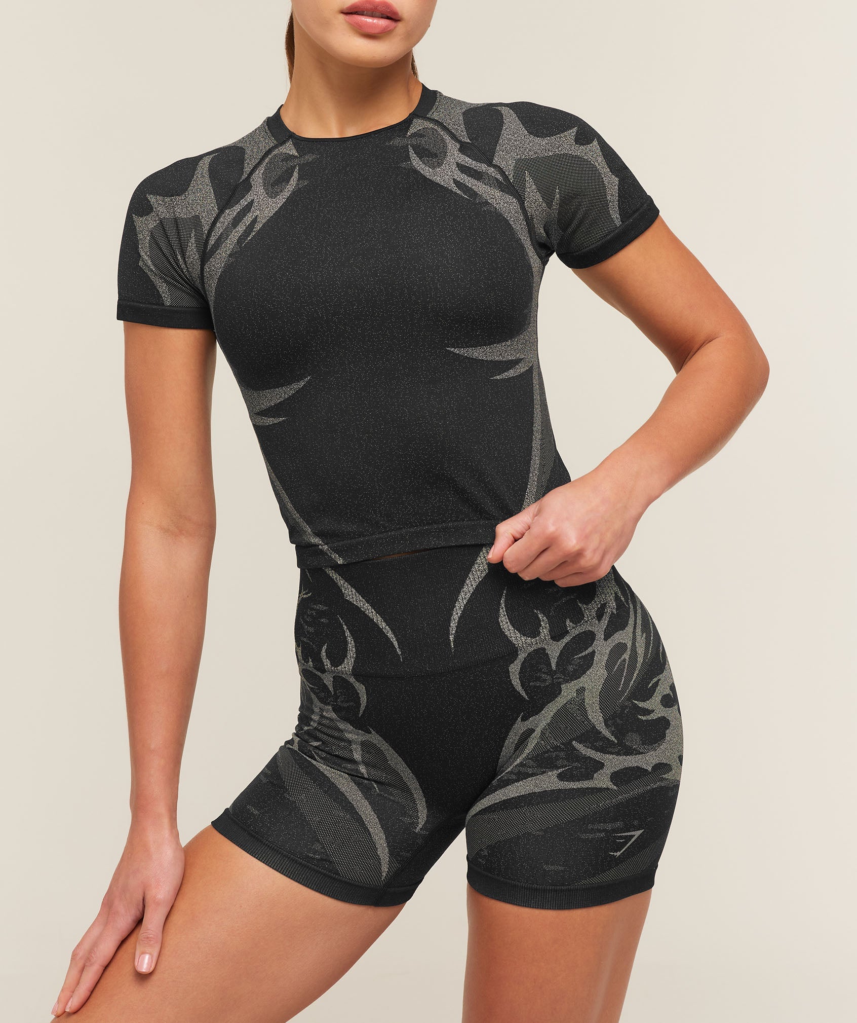 Women's Gymshark Storm Seamless Short Sleeve Top Black
