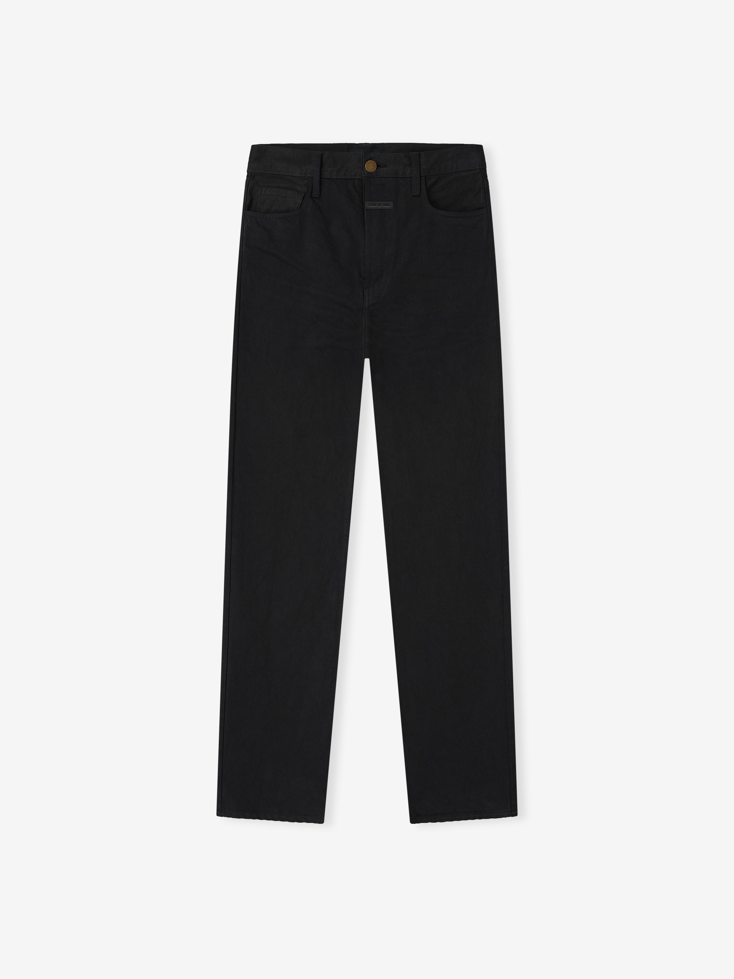 Essentials Straight 5 Pocket Jean Rinsed Black