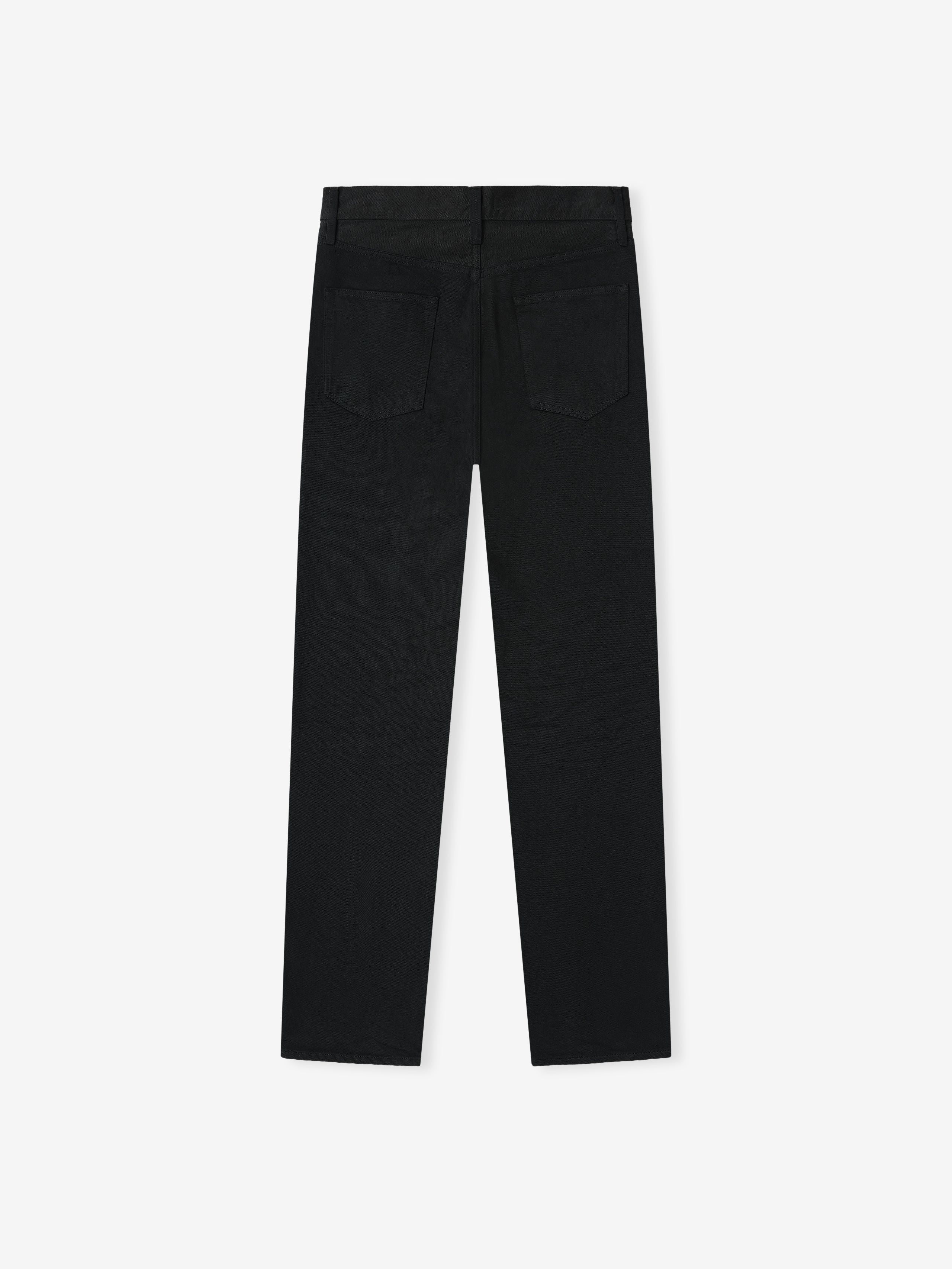 Essentials Straight 5 Pocket Jean Rinsed Black