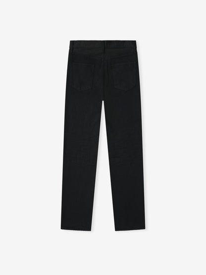 Essentials Straight 5 Pocket Jean Rinsed Black