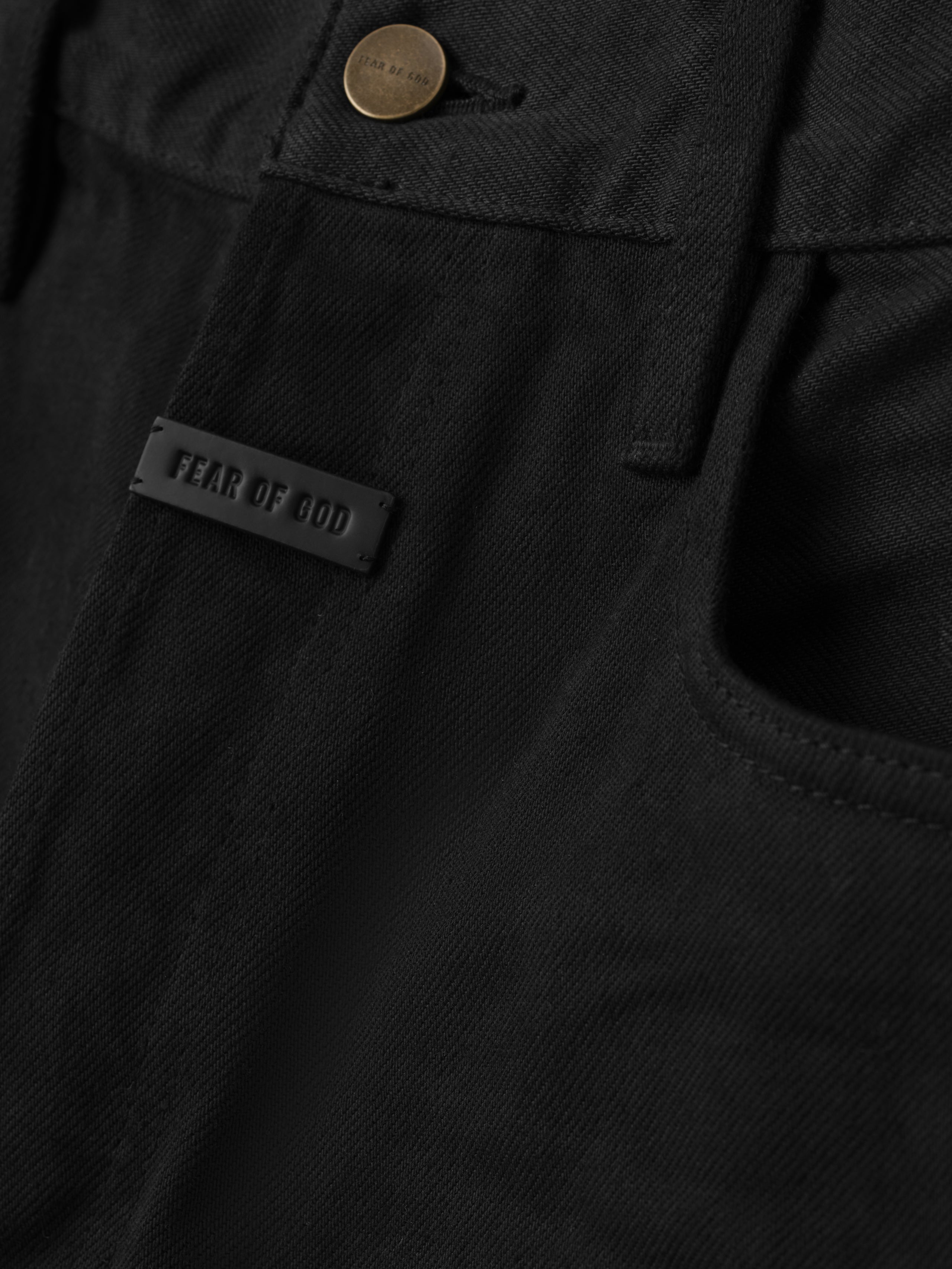 Essentials Straight 5 Pocket Jean Rinsed Black