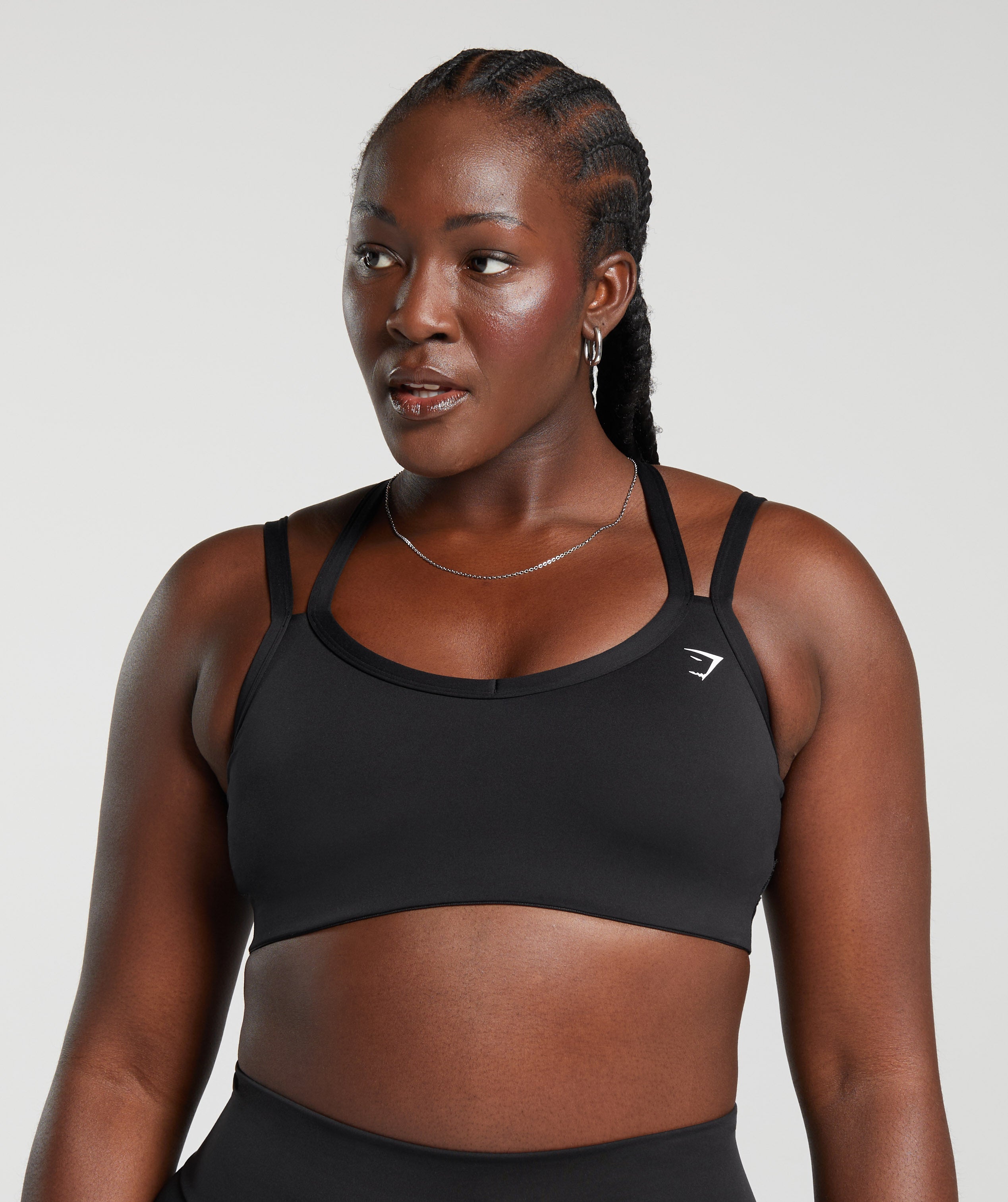 Women's Gymshark Strap Feature Sports Bra Black