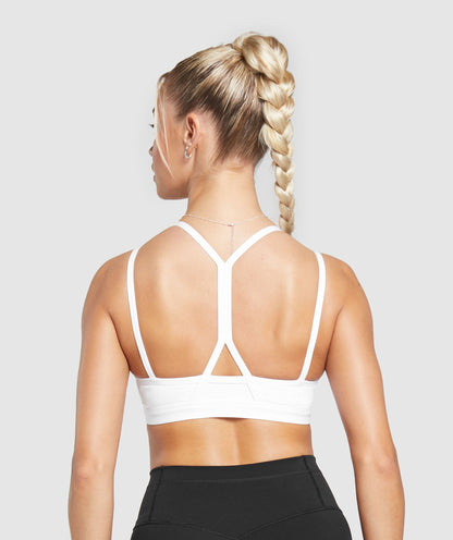Women's Gymshark Strap Feature Sports Bra White