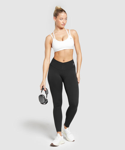 Women's Gymshark Strap Feature Sports Bra White