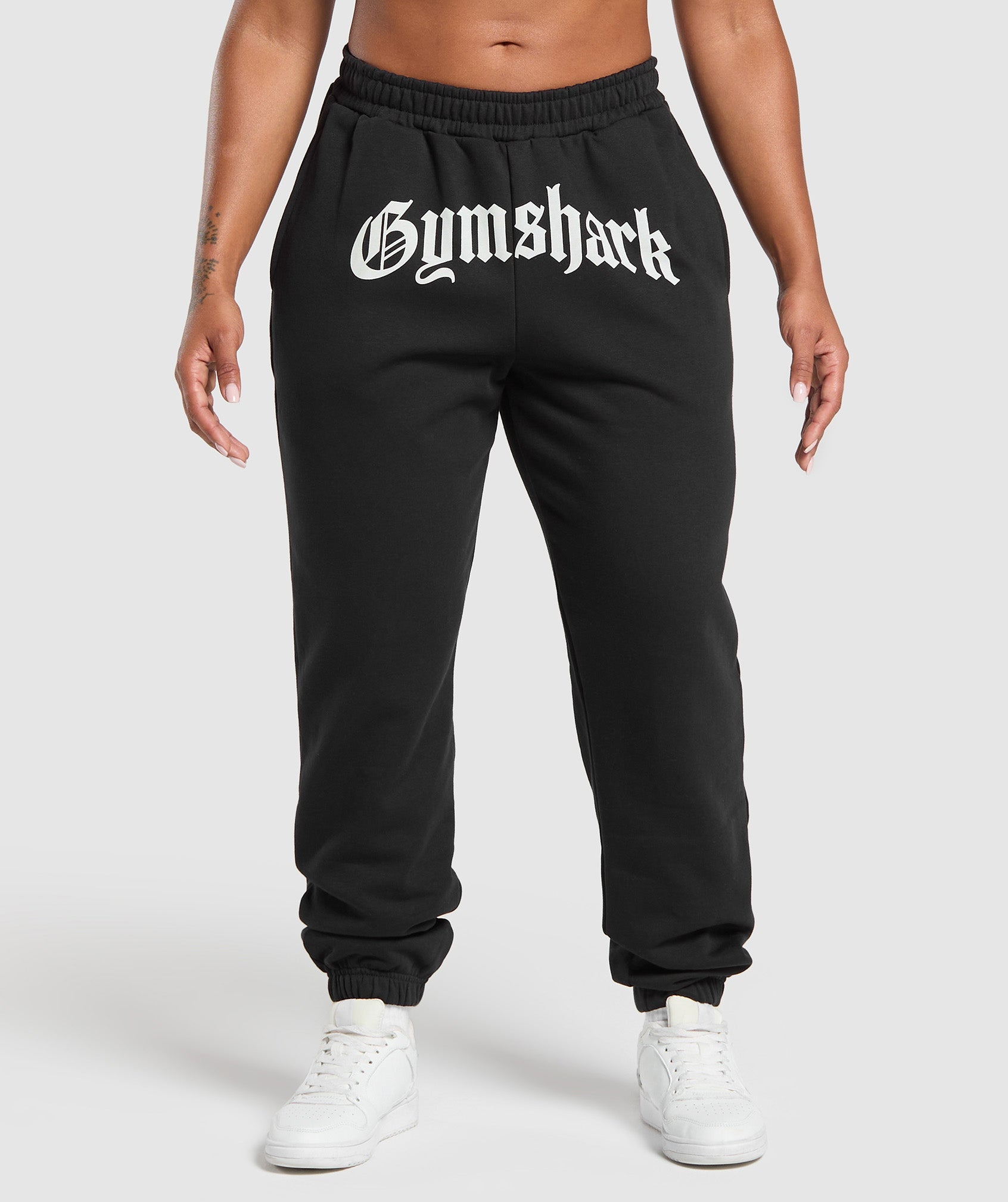 Women's Gymshark Strength Department Graphic Joggers Black
