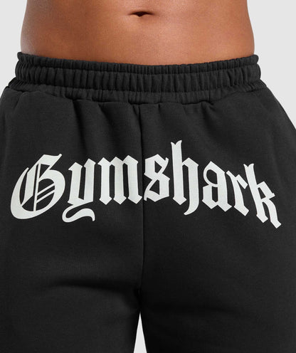 Women's Gymshark Strength Department Graphic Joggers Black