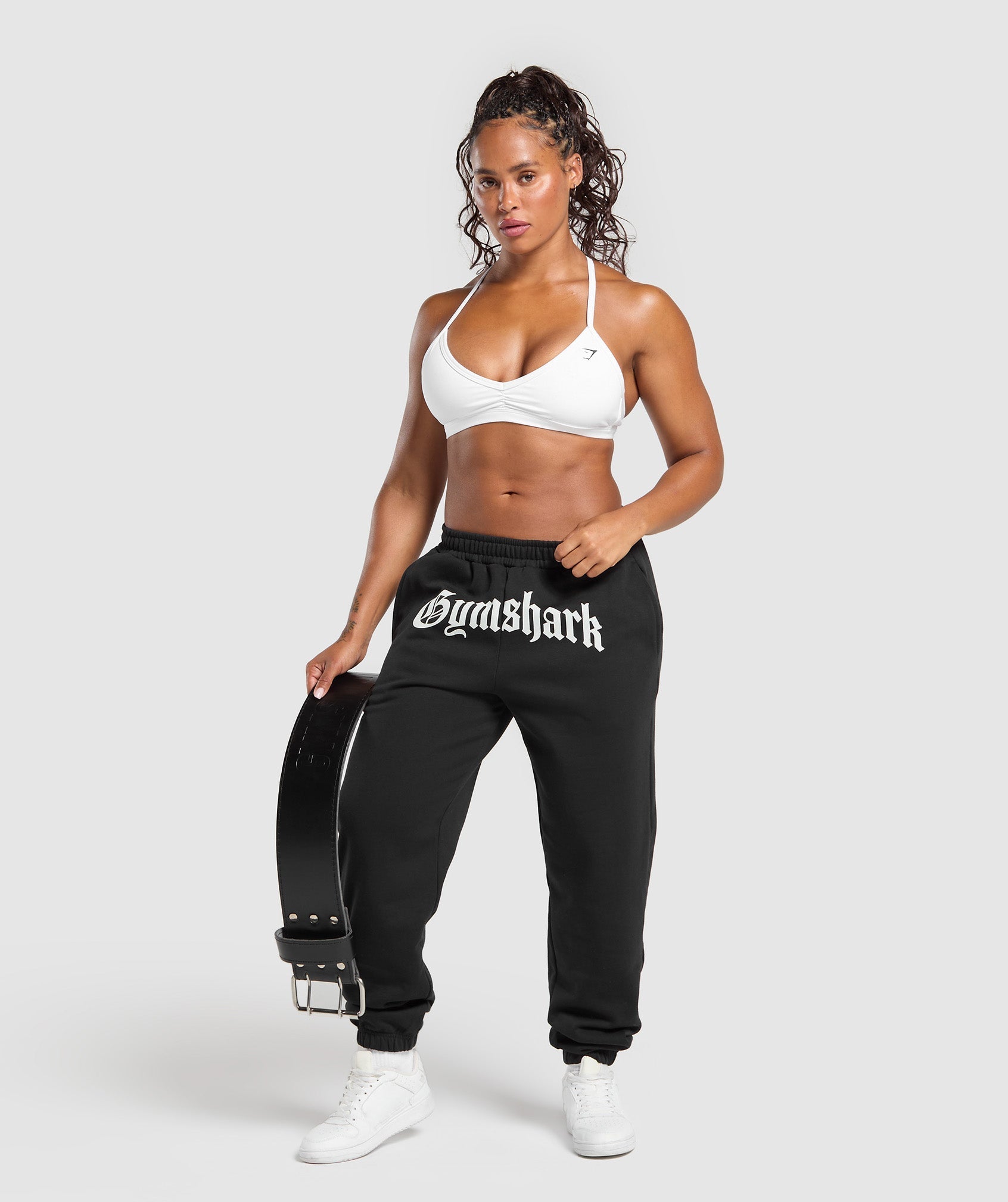 Women's Gymshark Strength Department Graphic Joggers Black