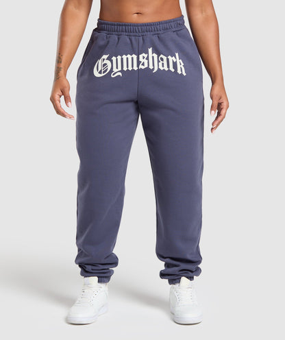 Women's Gymshark Strength Department Graphic Joggers Weighted Purple
