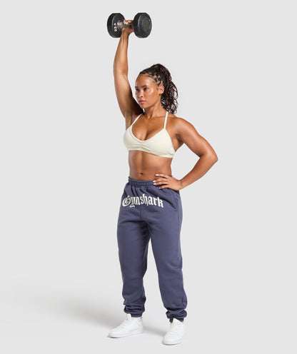 Women's Gymshark Strength Department Graphic Joggers Weighted Purple