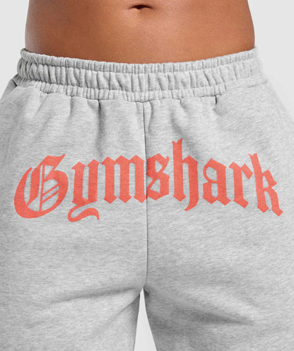 Women's Gymshark Strength Department Graphic Joggers Light Grey Core Marl