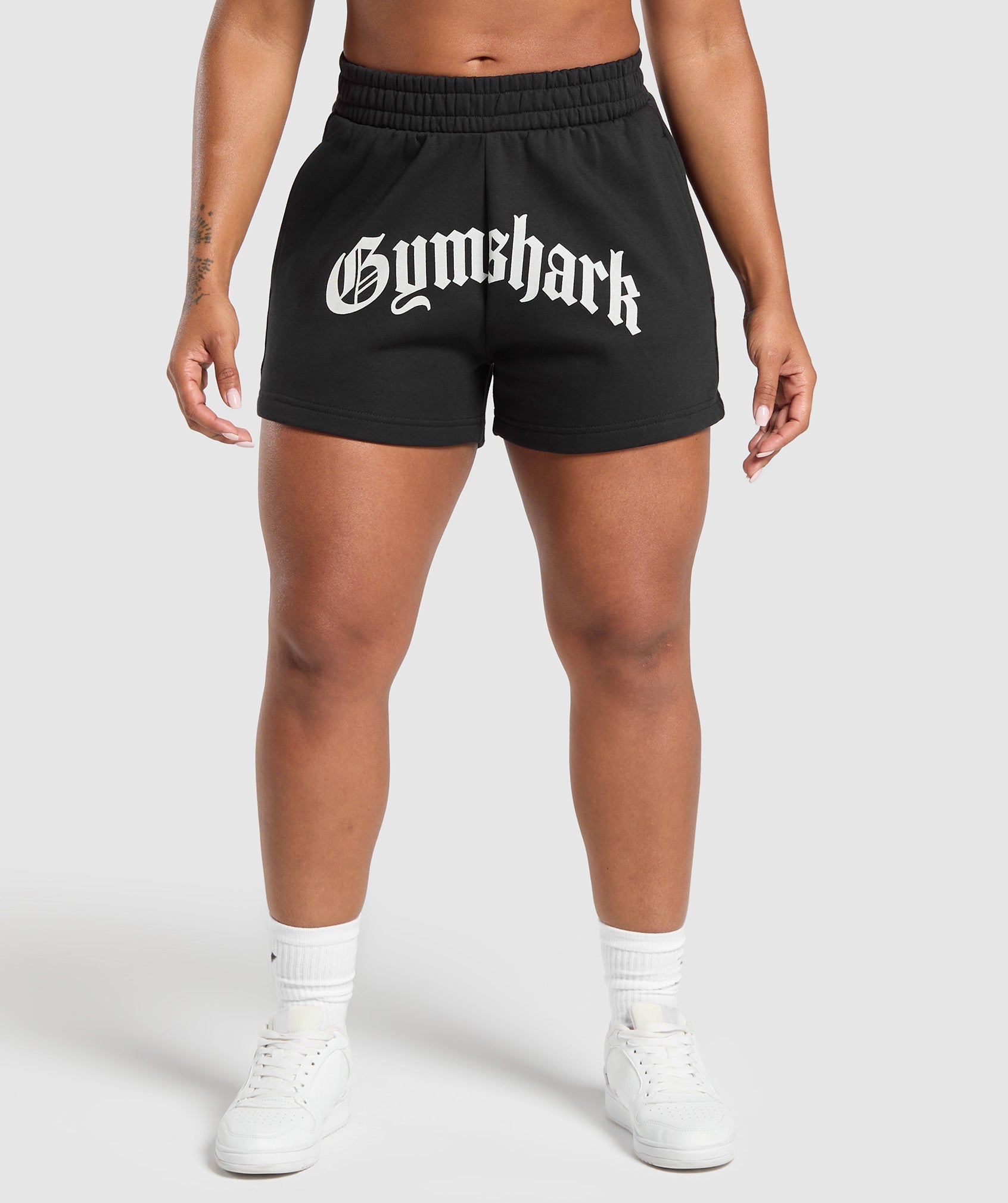 Women's Gymshark Strength Department Graphic Shorts Black
