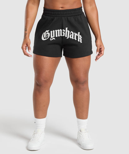 Women's Gymshark Strength Department Graphic Shorts Black