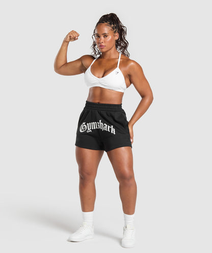 Women's Gymshark Strength Department Graphic Shorts Black