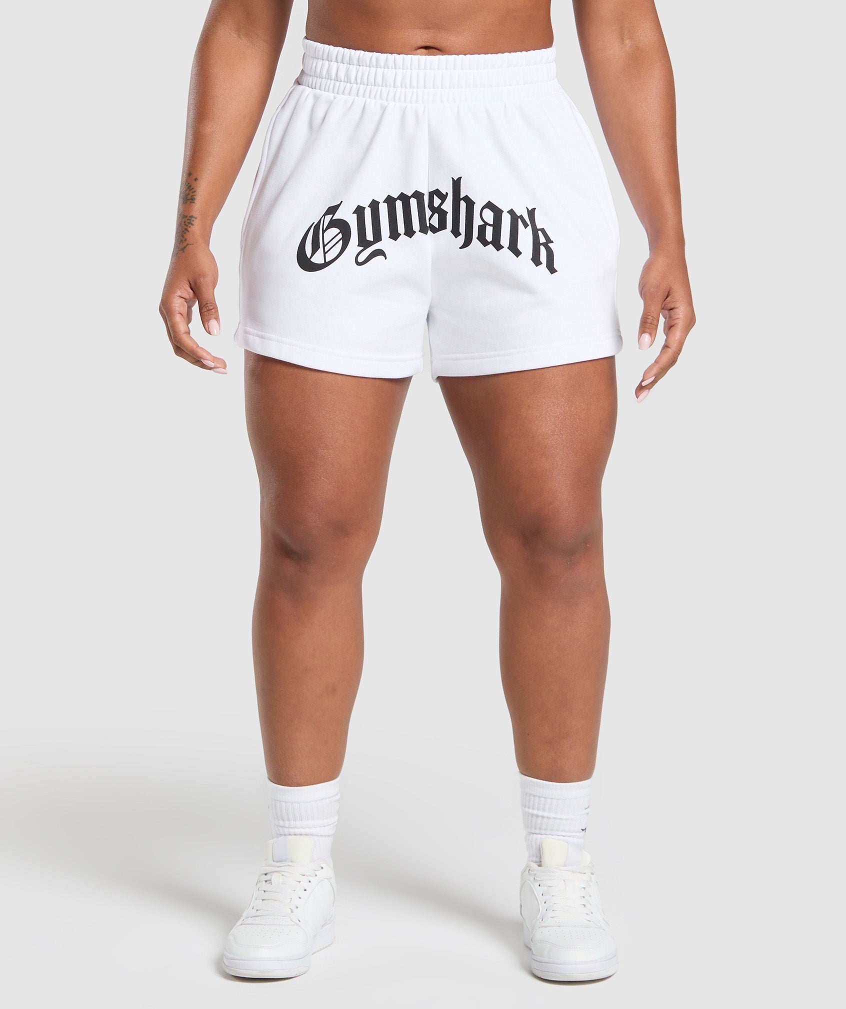 Women's Gymshark Strength Department Graphic Shorts White