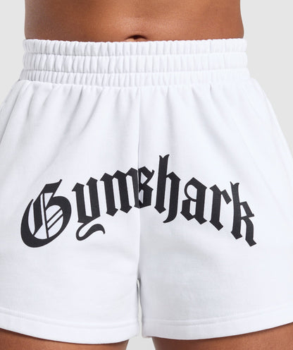 Women's Gymshark Strength Department Graphic Shorts White
