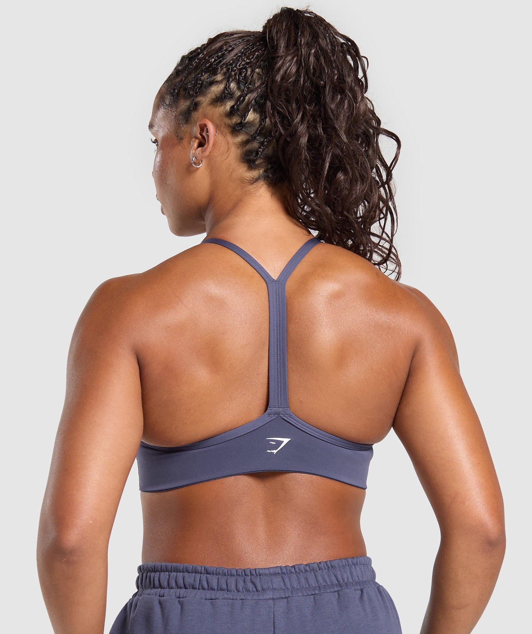 Women's Gymshark Strength Department Graphic Sports Bra Weighted Purple
