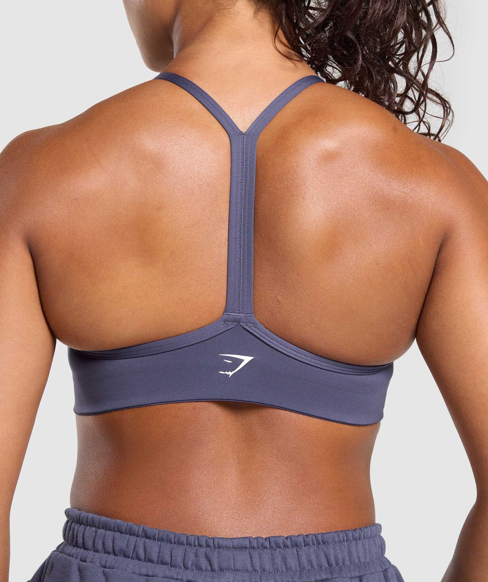 Women's Gymshark Strength Department Graphic Sports Bra Weighted Purple