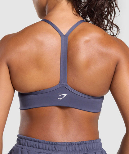 Women's Gymshark Strength Department Graphic Sports Bra Weighted Purple