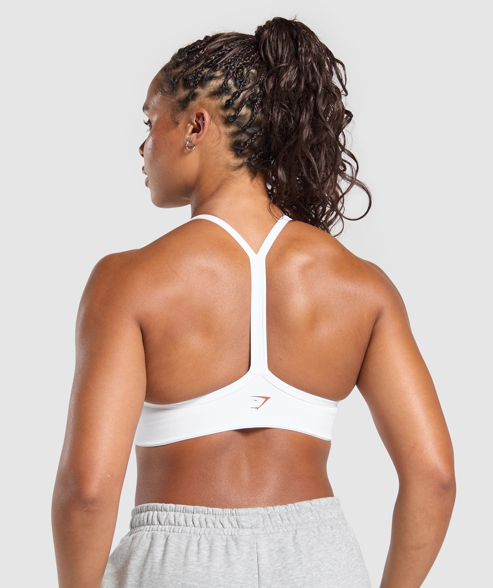 Women's Gymshark Strength Department Graphic Sports Bra White