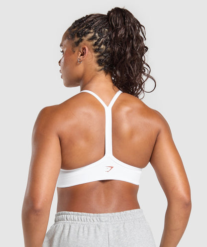 Women's Gymshark Strength Department Graphic Sports Bra White