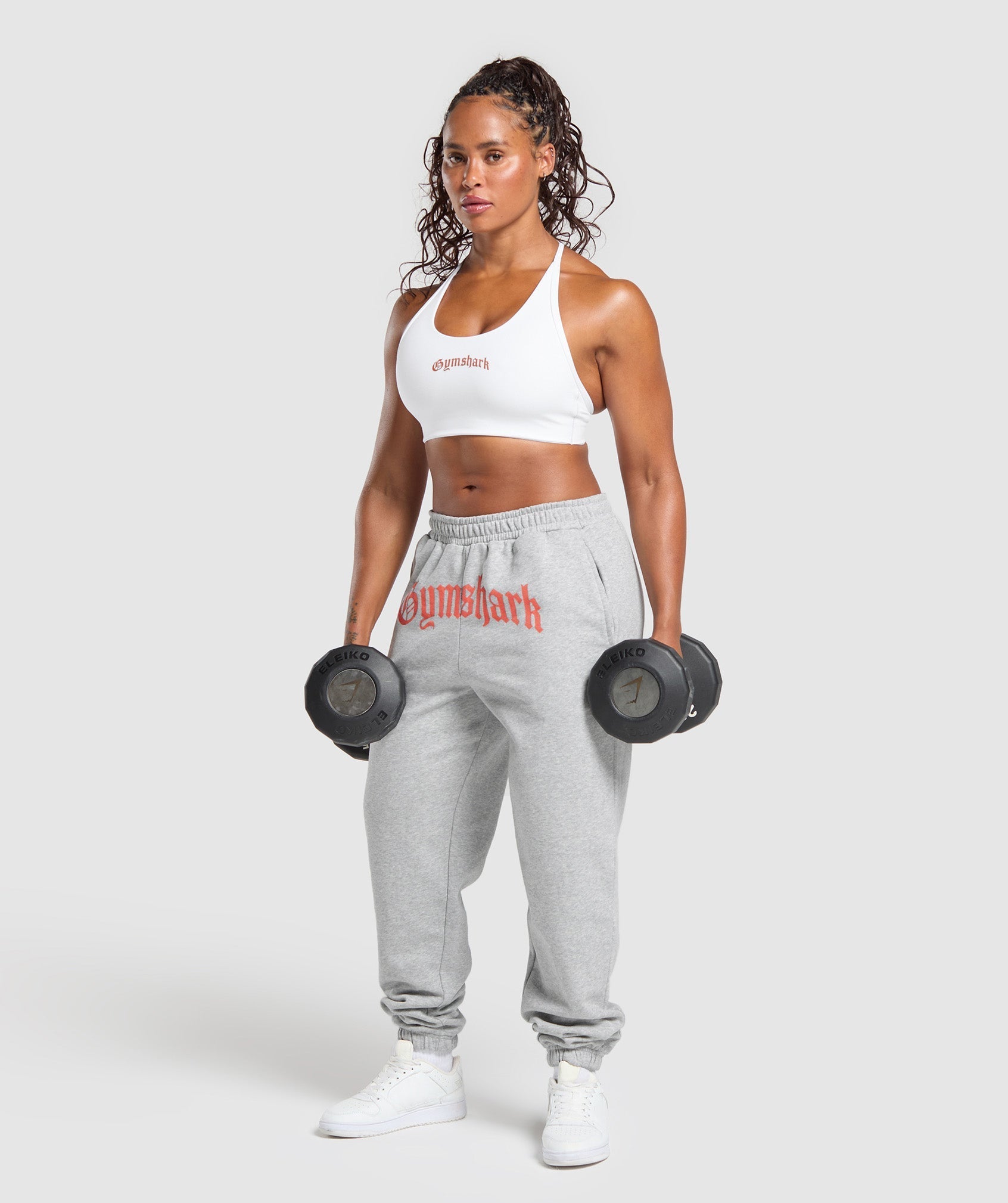 Women's Gymshark Strength Department Graphic Sports Bra White